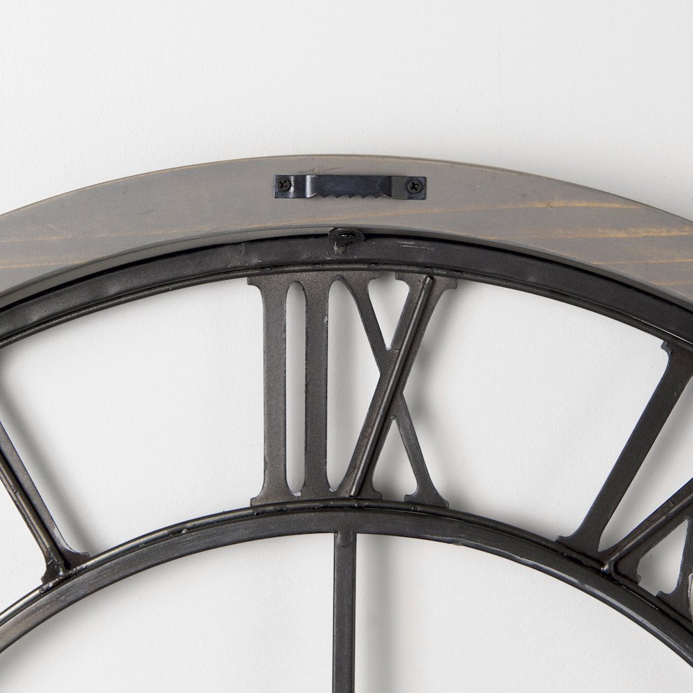 Mething Gray 25" Medium Farmhouse Wall Clock