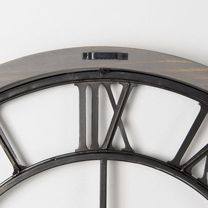 Mething Gray 25" Medium Farmhouse Wall Clock