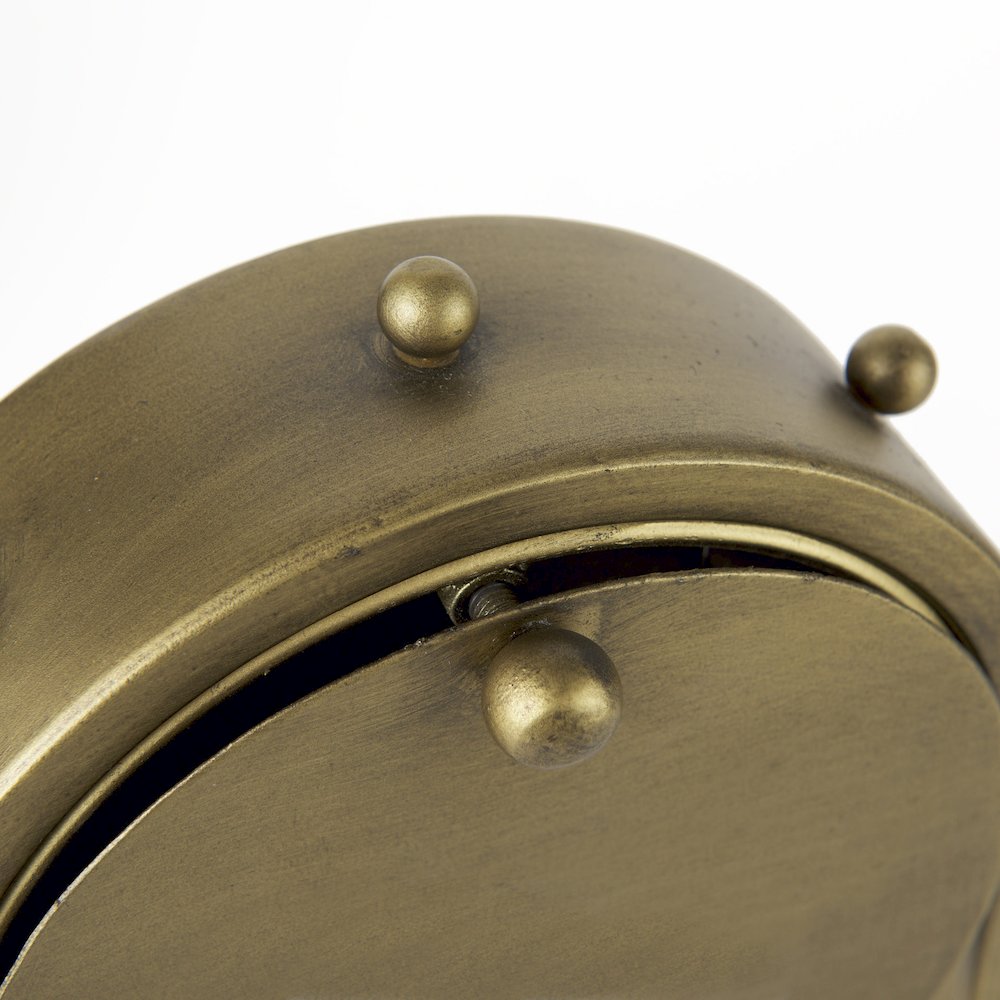 Marian 7.5L x 5.7W x 13.0H Gold Studded Table Clock