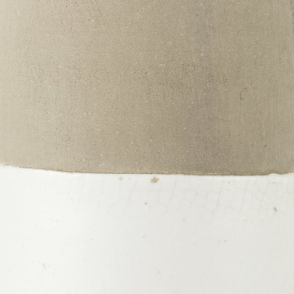 Garand Medium 15H Two-Toned White Natural Ceramic Jug