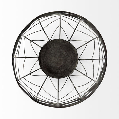 Petiole II Large Gold Toned Metal Table Candle Holder