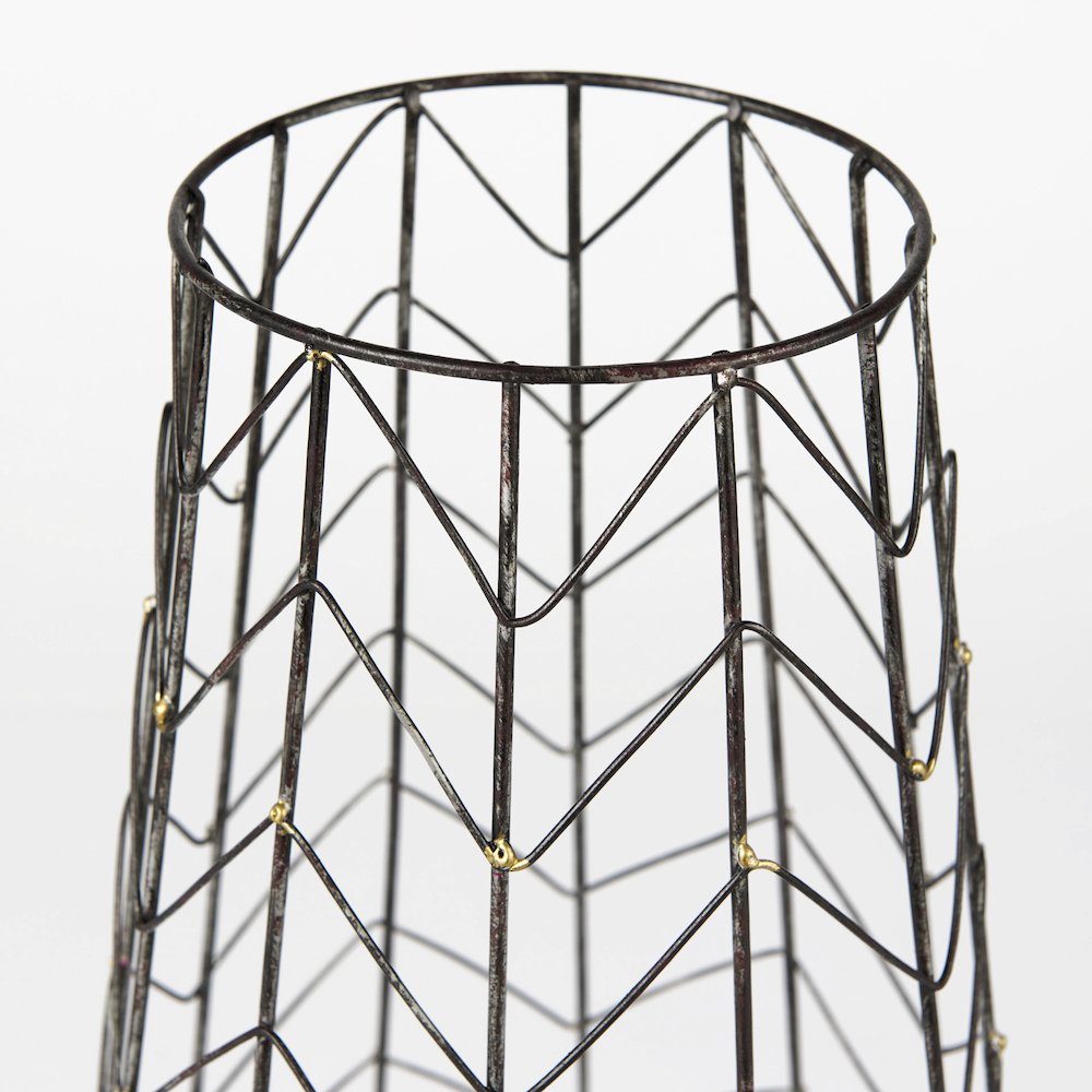 Petiole II Large Gold Toned Metal Table Candle Holder