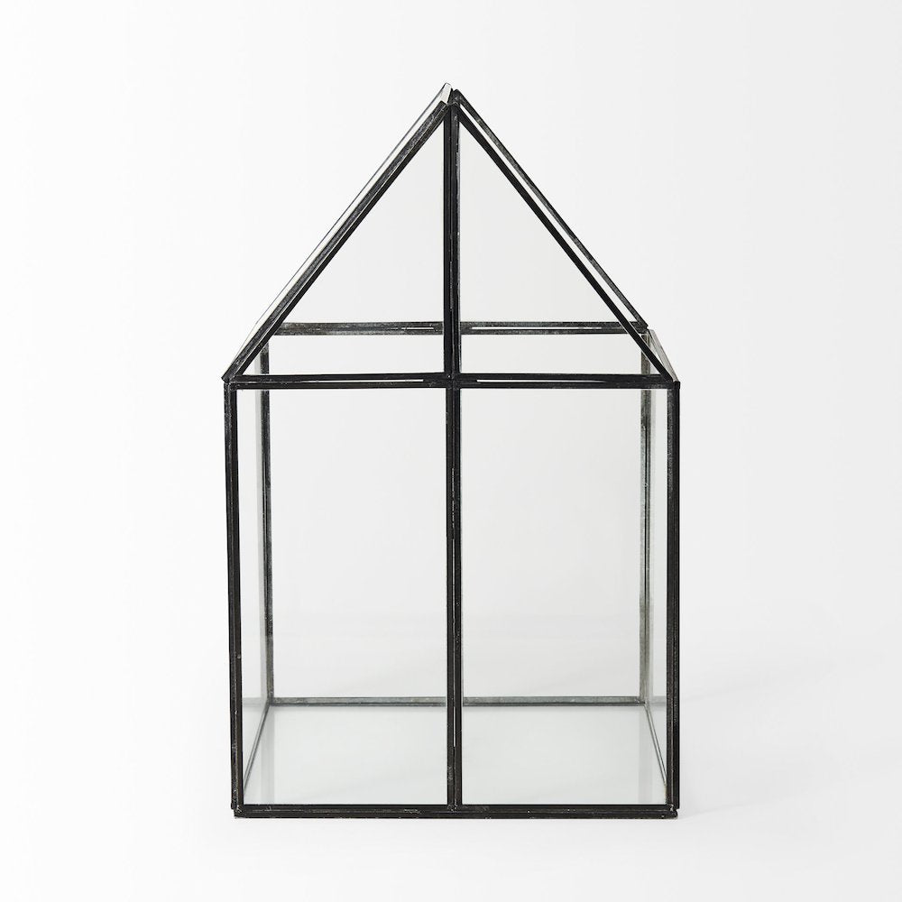 Sikes (Large) 10L x 10W x 16H Hut Terrarium W/Glass Base