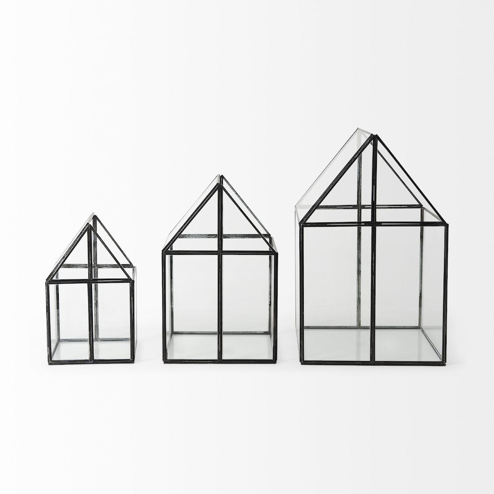 Sikes (Large) 10L x 10W x 16H Hut Terrarium W/Glass Base