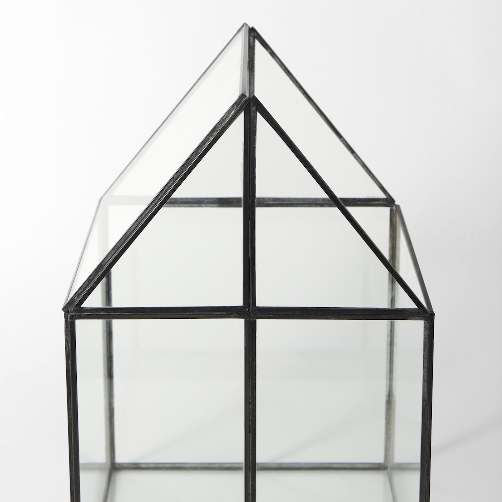 Sikes (Large) 10L x 10W x 16H Hut Terrarium W/Glass Base