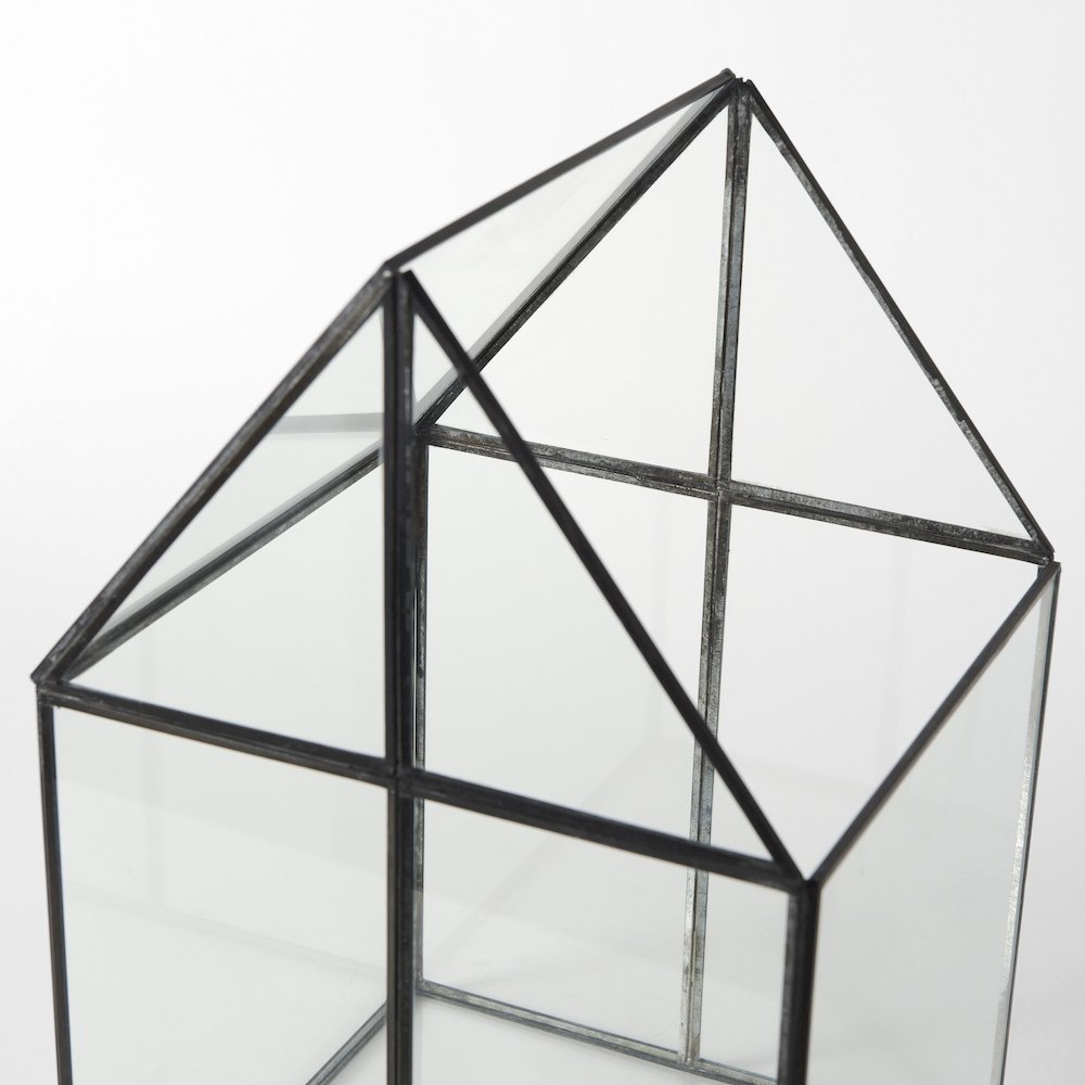 Sikes (Large) 10L x 10W x 16H Hut Terrarium W/Glass Base