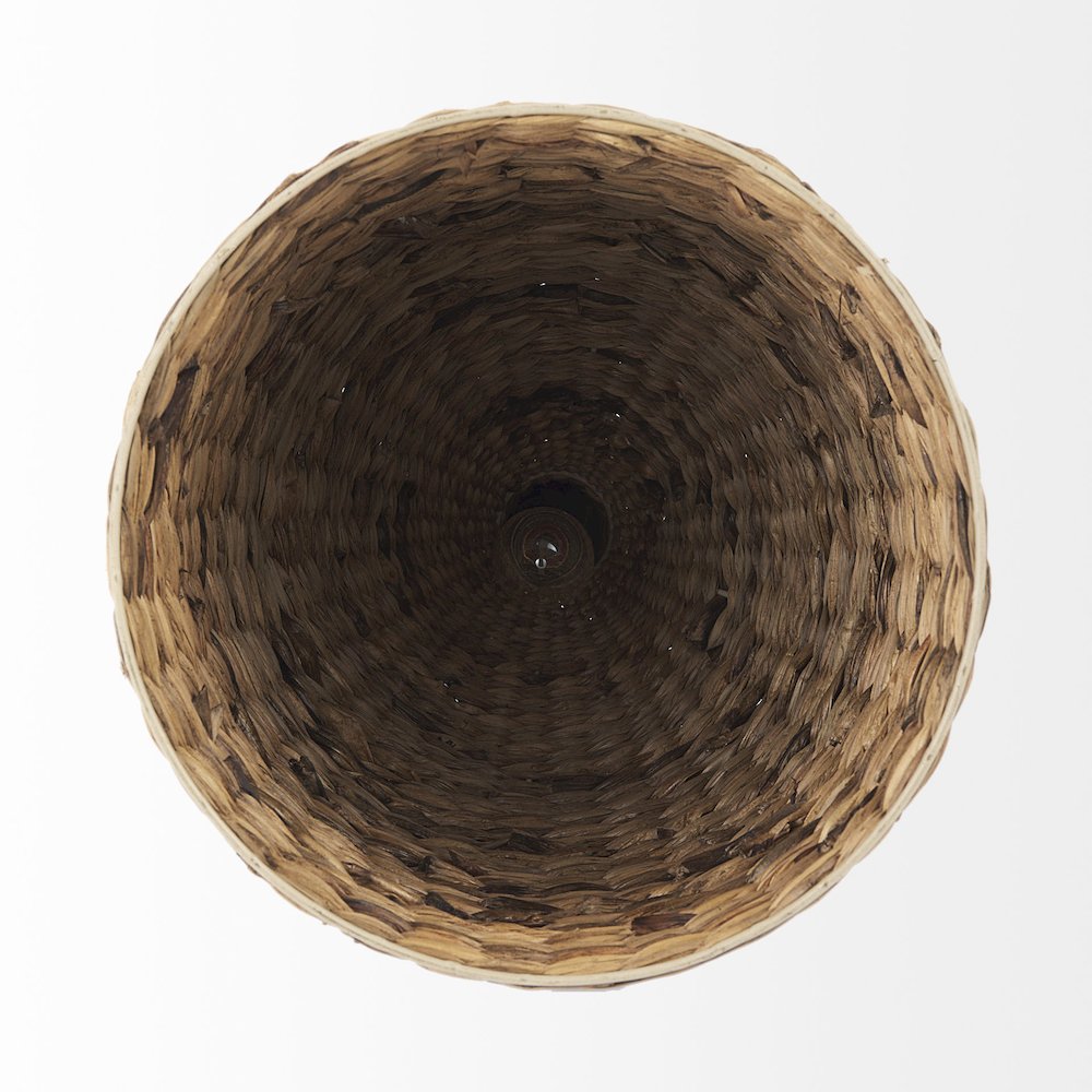 Campanile 16.0L x 16.0W x 27.0H Brown Whicker Pendant Light