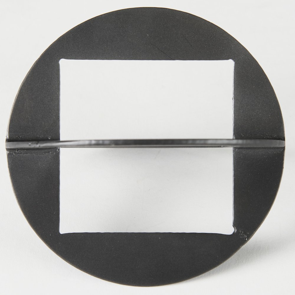 Black Iron Small Gunmetal Geometric Decorative Object
