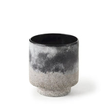 Squally 6.0L x 6.0W x 6.4H Black/Brown Glass Ombre Textured Small Vase