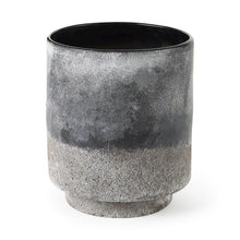 Squally 8.0L x 8.0W x 8.6H Black/Brown Glass Ombre Textured Vase