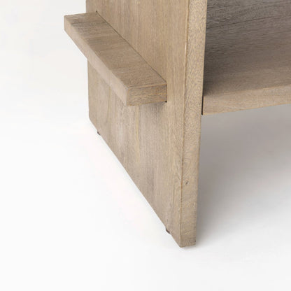 Aida Light Gray Wood Console Table