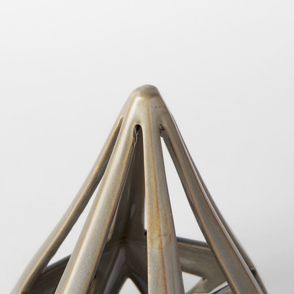 Hood 7.7L x 7.7W x 9.4H Bronze Geometric Ceramic Object