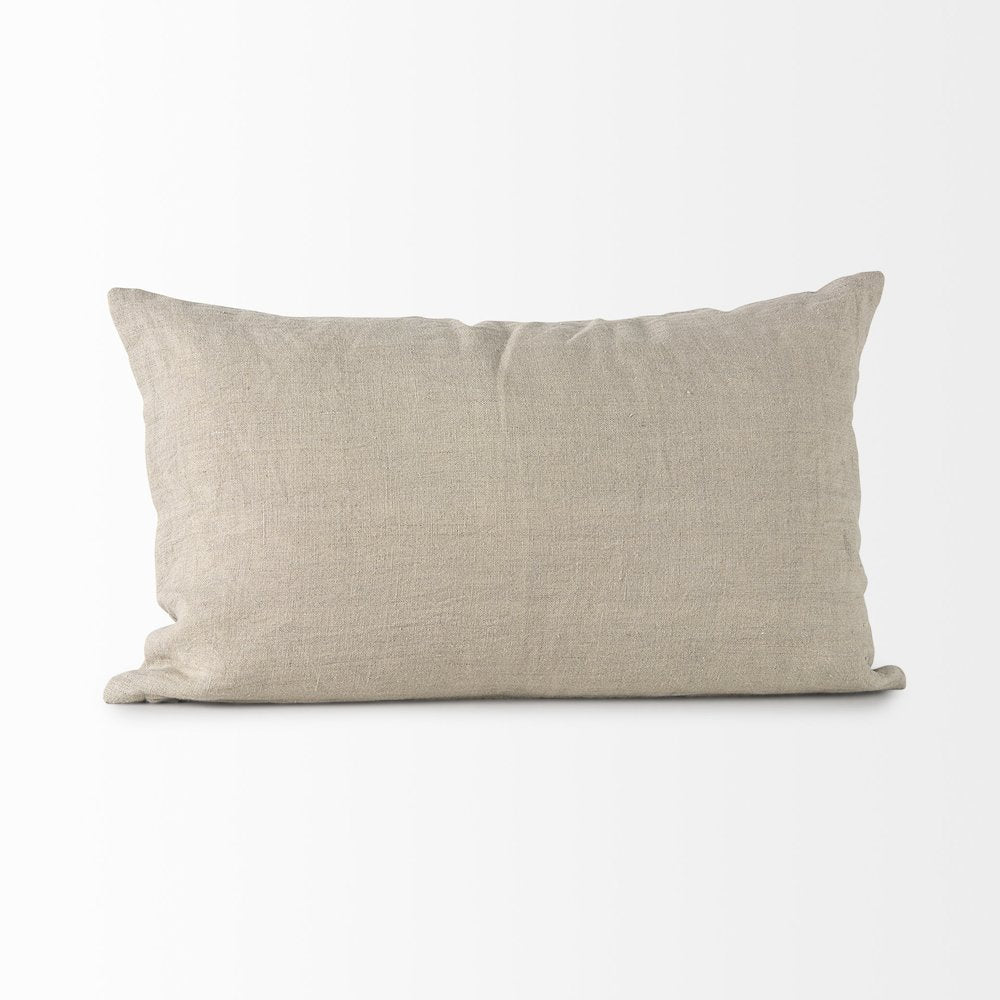 Lacey 13 x 21 Beige/White Decorative Pillow Cover