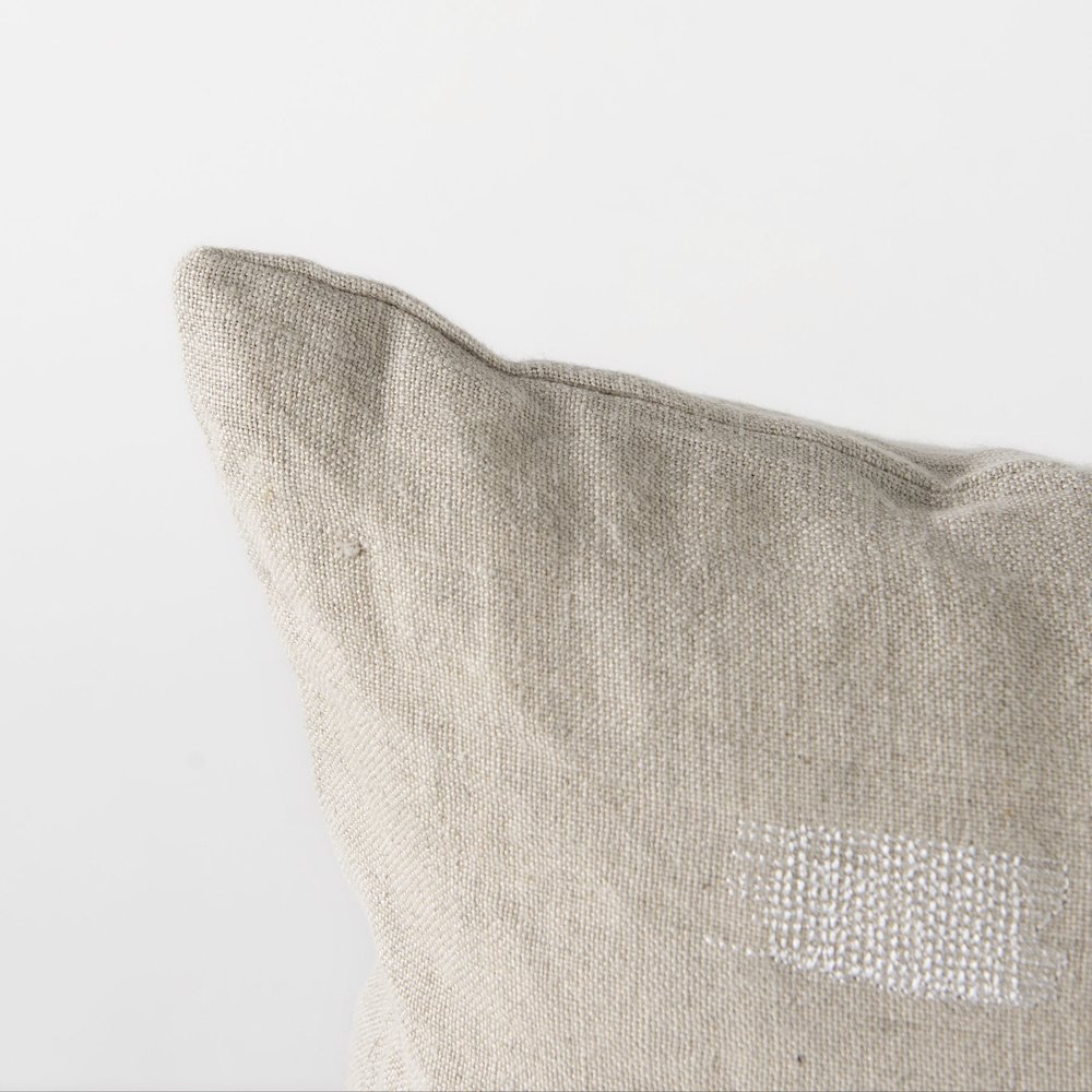 Lacey 13 x 21 Beige/White Decorative Pillow Cover