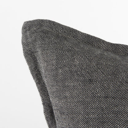 Light Gray and Dark Gray Fabric Color Blocked Decorative Pillow Cover