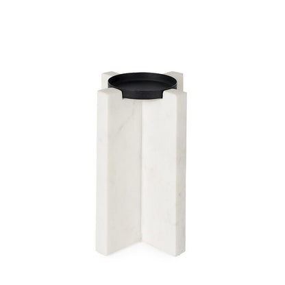 Sophia 5.5"L x 3.5"W x 8.0"H. Marble Candle Holder Medium