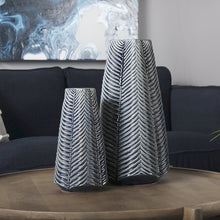 Bashir II Large Dark Navy Gloss Ceramic Vase