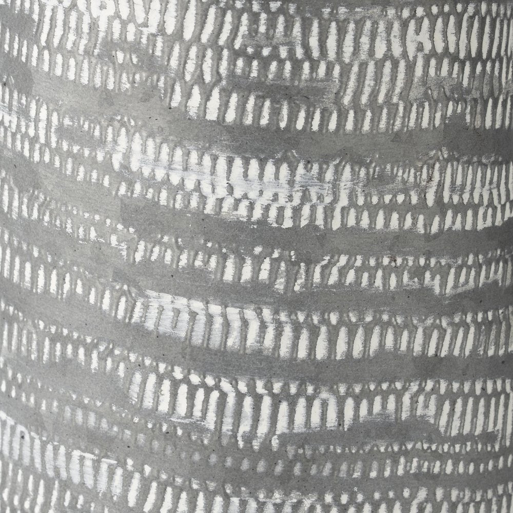 Serena I 8H Small Gray/White Textured Metal Jug
