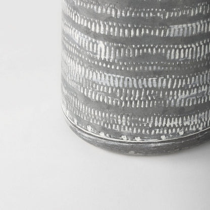 Serena I 8H Small Gray/White Textured Metal Jug