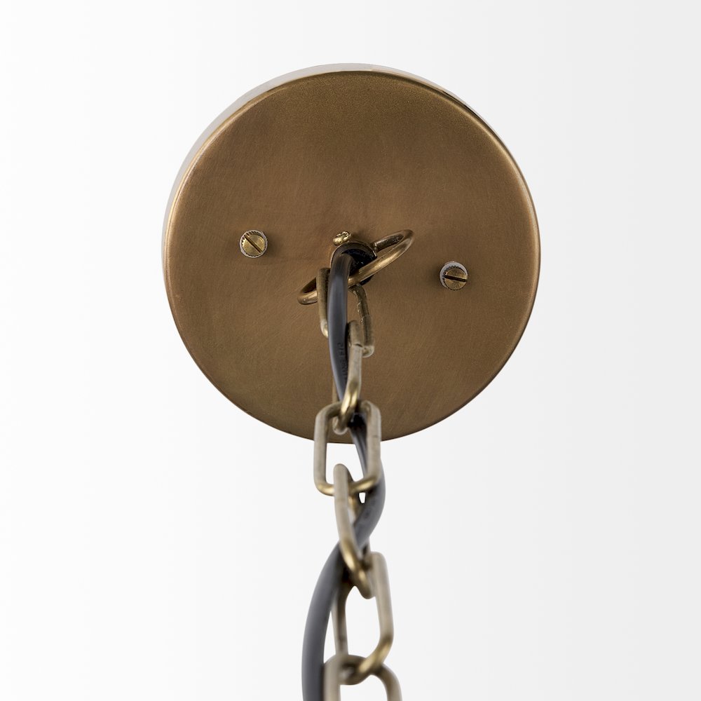 Leighton I 15x20 Gold Toned Metal Spherical Pendant Light