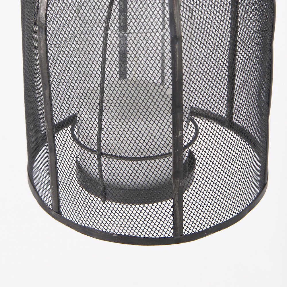 Jutland Set of Three Black Metal Bird Cage Candle Holder Lanterns