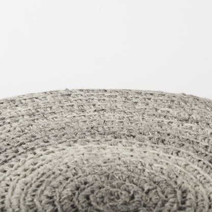 Bina 30.0L x 30.0W x 15.0H Dark Gray 4 Legged Wool Stool