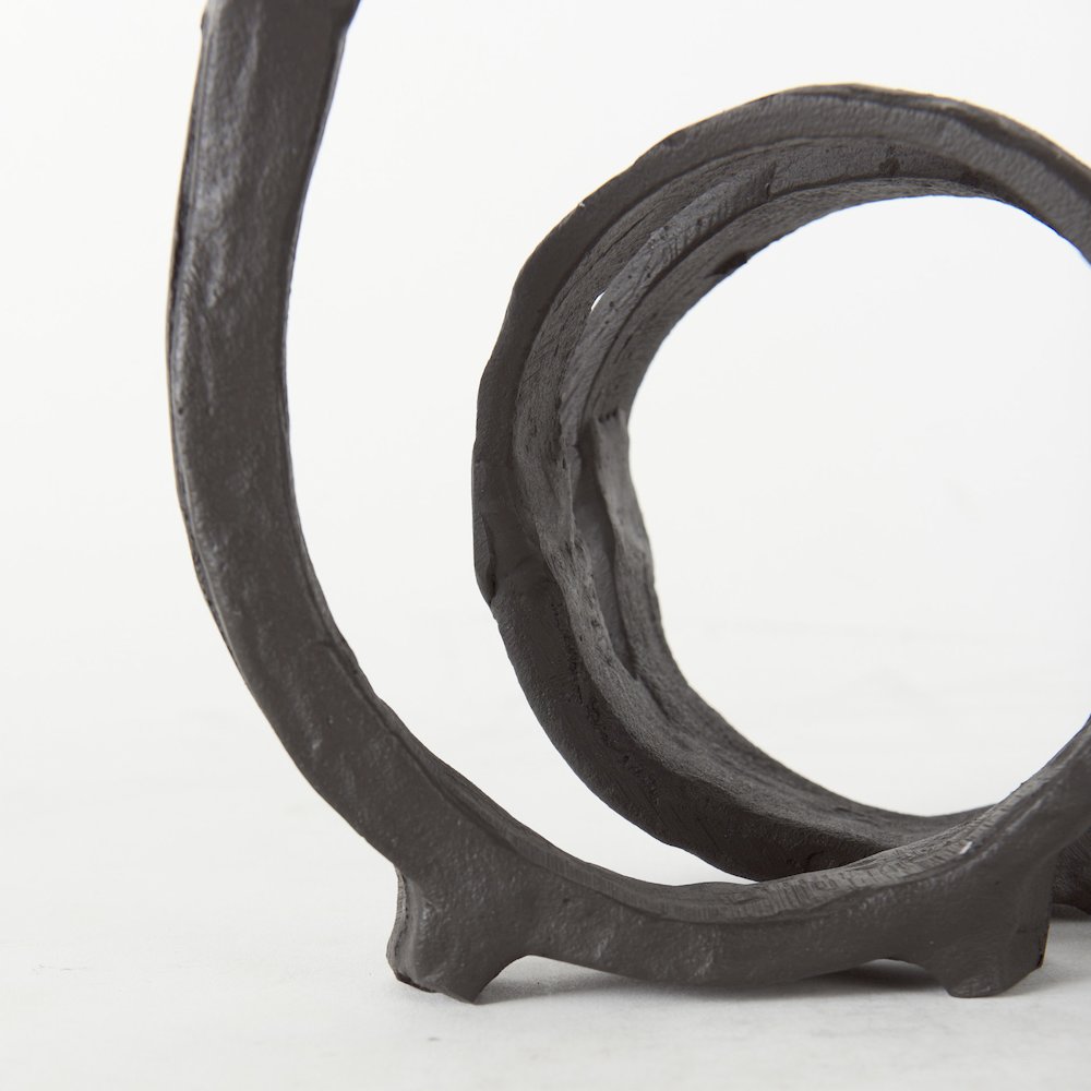 Stanislaw II Black Metal Infinite Ribbon Sculpture
