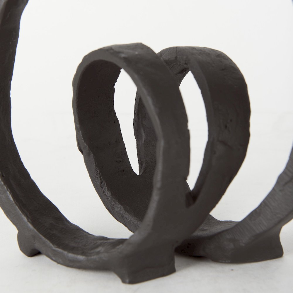 Stanislaw II Black Metal Infinite Ribbon Sculpture