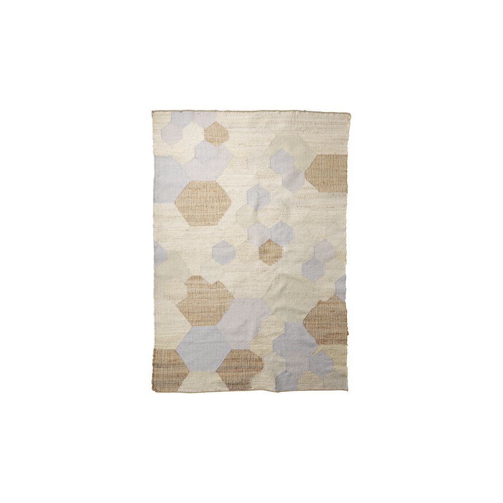 Mayson 5x8 Cream Multi-Colored Honeycomb Pattern Area Rug