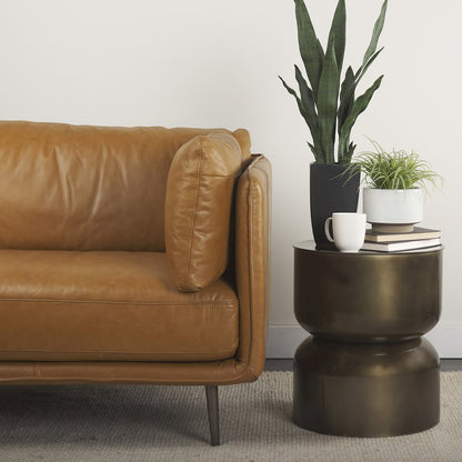 Catriona 17L x 17W x 20H Gold Accent Hourglass Table