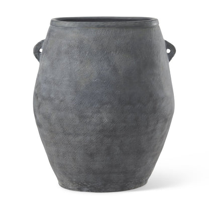 Zuma 27.2L x 20.5W x 31.9H Dark Gray Ceramic Floor Vase