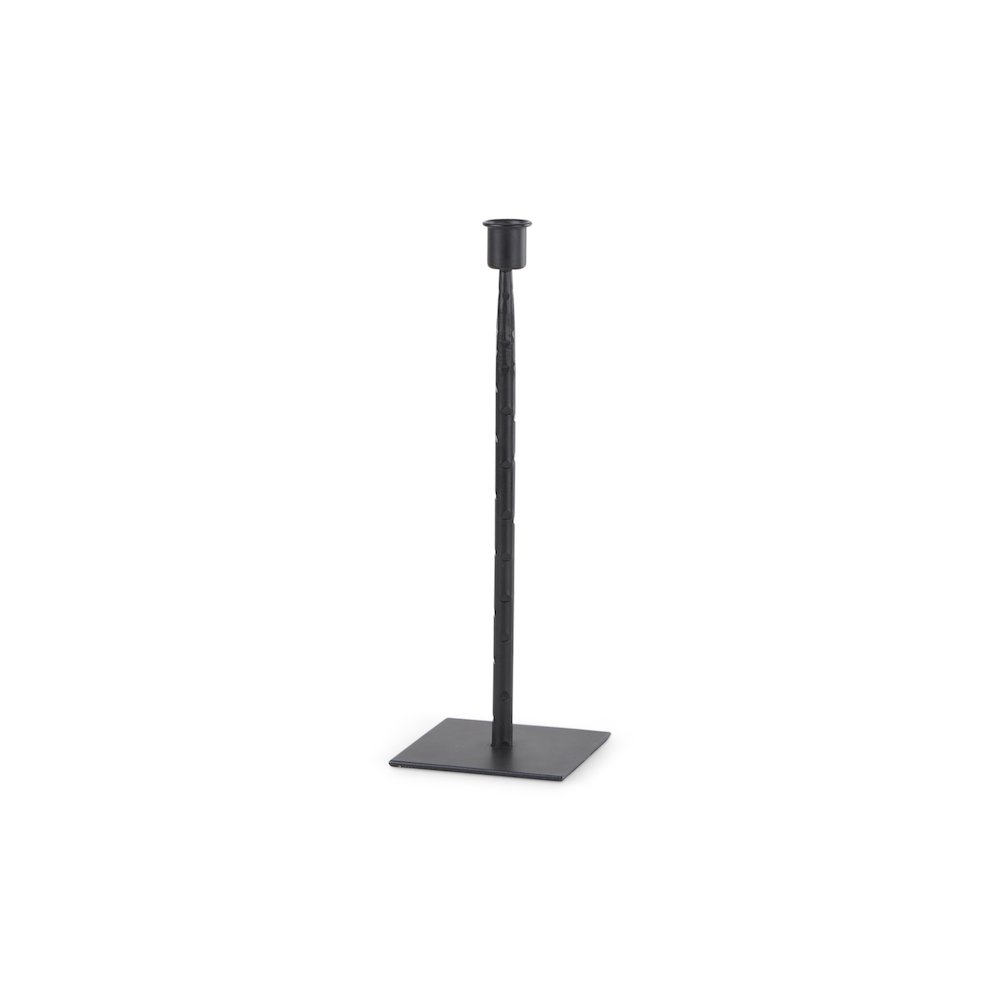 Porter 4.5L x 4.5W x 12.0H Small Black Iron Candle Holder