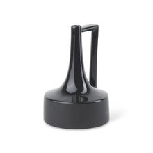 Burton 11.6H Medium Glossy and Matte Black Ceramic Jug Vase