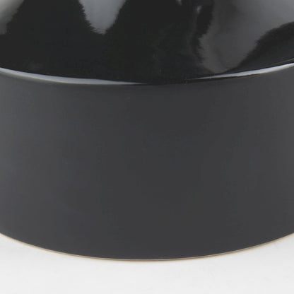 Burton 13.1H Large Glossy and Matte Black Ceramic Jug Vase