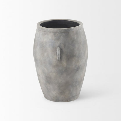 Zuma 27.2L x 18.1W x 24.4H Light Gray Ceramic Floor Vase