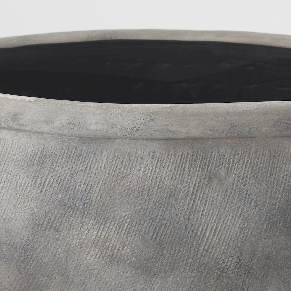 Zuma 27.2L x 18.1W x 24.4H Light Gray Ceramic Floor Vase
