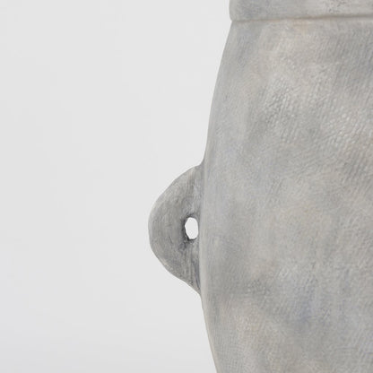 Zuma 27.2L x 18.1W x 24.4H Light Gray Ceramic Floor Vase