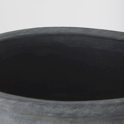 Zuma 27.2L x 20.5W x 31.9H Dark Gray Ceramic Floor Vase