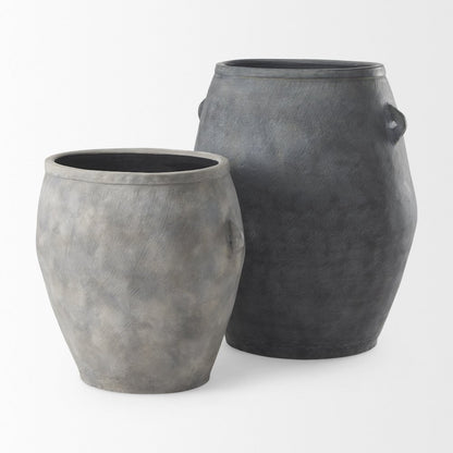 Zuma 27.2L x 20.5W x 31.9H Dark Gray Ceramic Floor Vase