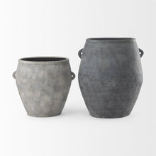 Zuma 27.2L x 20.5W x 31.9H Dark Gray Ceramic Floor Vase