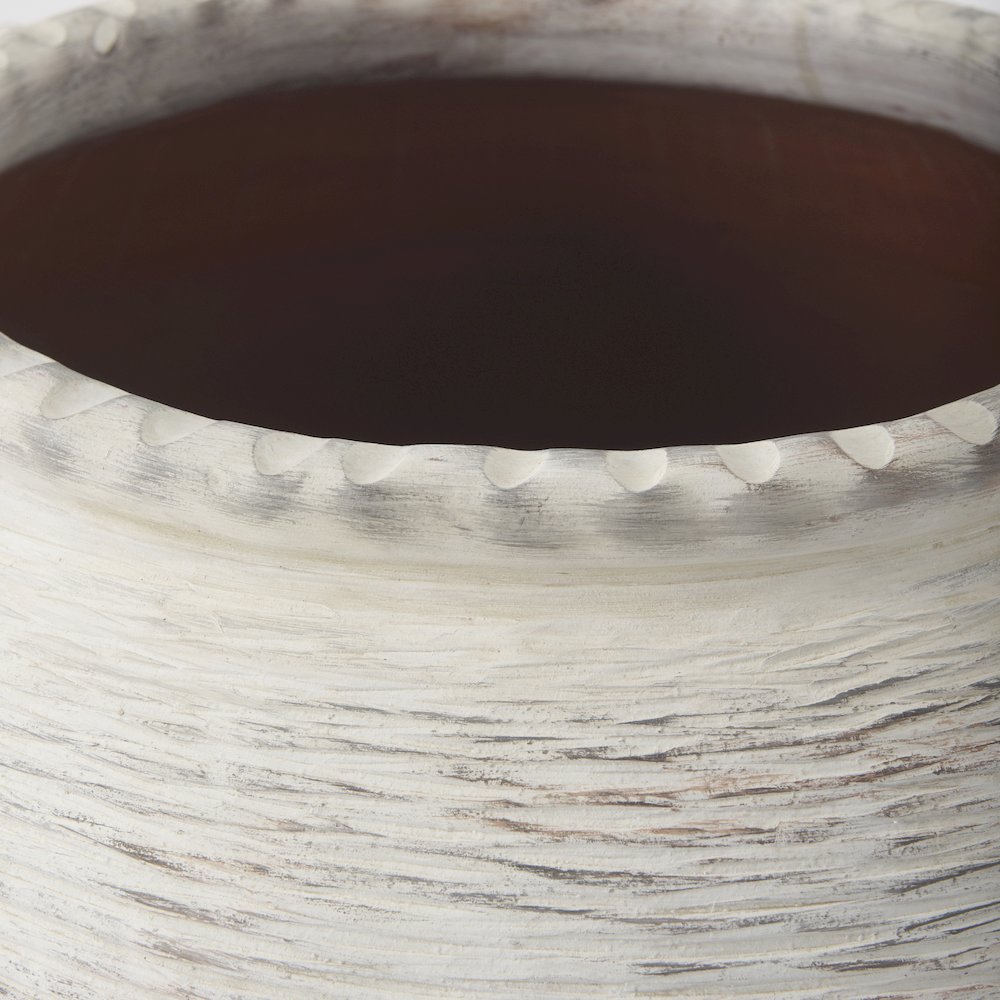 Misha 25.2L x 25.2W x 22.4H Cream Ceramic Floor Vase