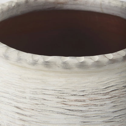 Misha 25.2L x 25.2W x 22.4H Cream Ceramic Floor Vase