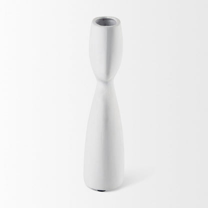 Rylee 11.6H White Ceramic Vase
