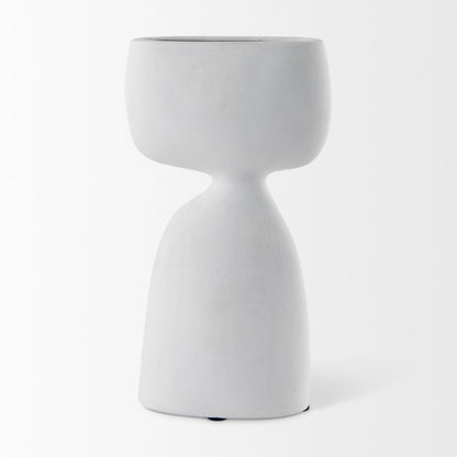 Rylee 11.6H White Ceramic Vase