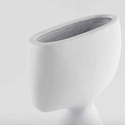 Rylee 11.6H White Ceramic Vase
