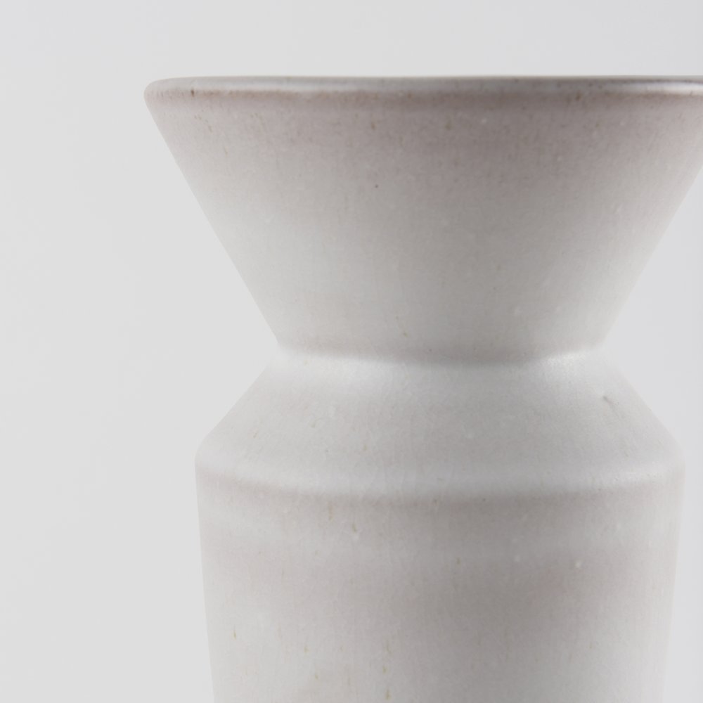 Esme 4.5L x 4.5W x 10.4H Whitewashed Ceramic Vase