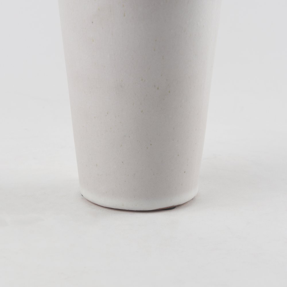 Esme 4.5L x 4.5W x 10.4H Whitewashed Ceramic Vase