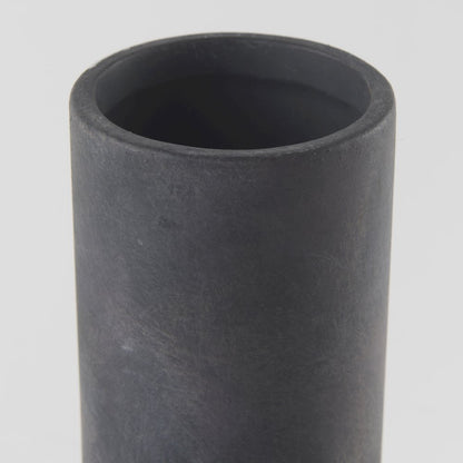 Esme 7.1L x 7.1W x 15.0H Dark Gray Ceramic Vase
