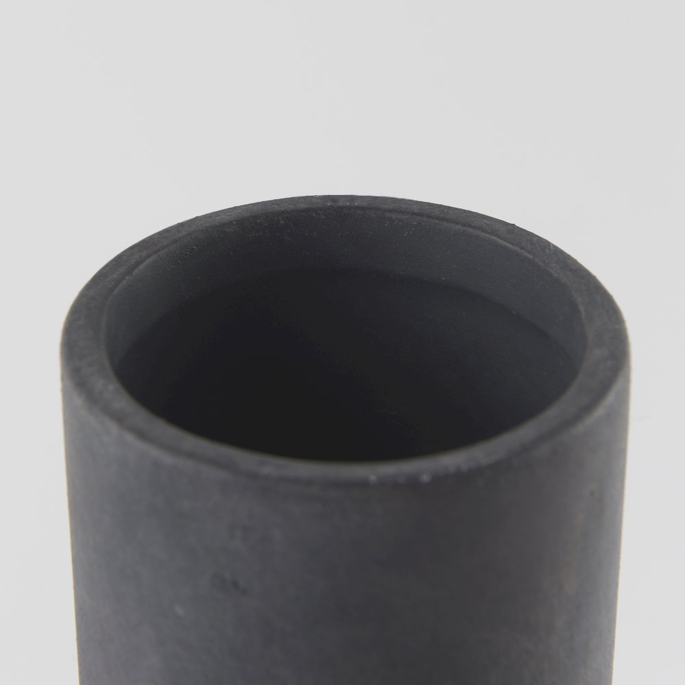 Esme 7.1L x 7.1W x 15.0H Dark Gray Ceramic Vase