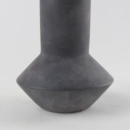 Esme 7.1L x 7.1W x 15.0H Dark Gray Ceramic Vase